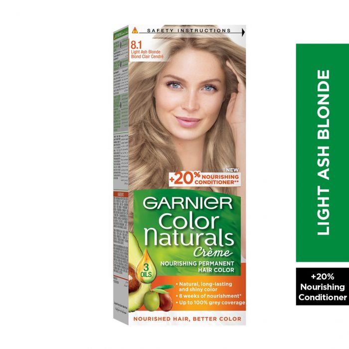 Slechthorend achterstalligheid rukken Garnier Color Naturals Light Ash Blonde Hair Color No. (8.1) - Cashmere  Cosmetics