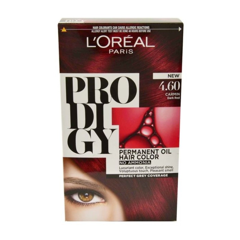 LOREAL Paris Prodigy Permanent Hair Oil Color  - Carmin Dark Red -  Cashmere Cosmetics