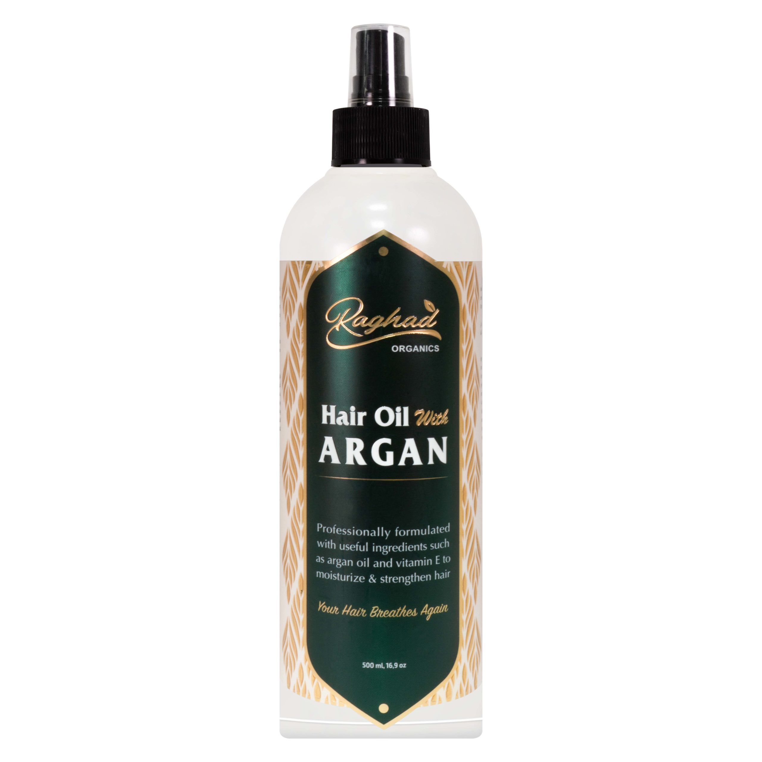 RAGHAD ORGANICS HAIR OIL ARGAN 500ML - Cashmere Cosmetics
